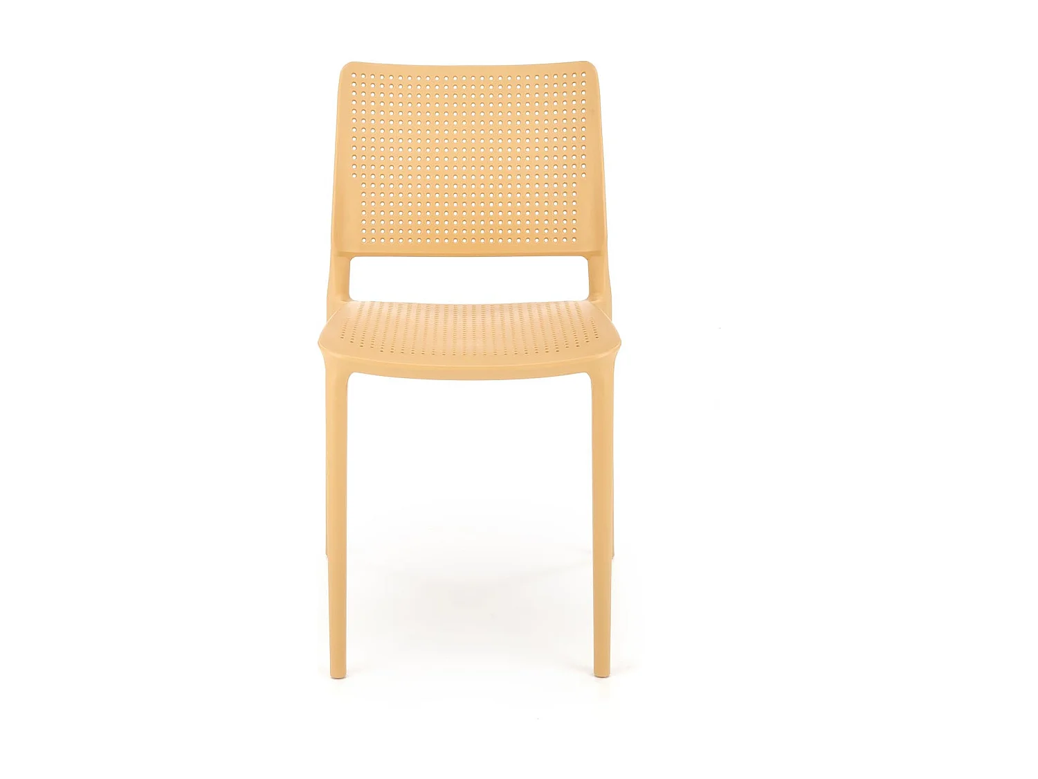 Silla de jardín naranja K514 de polipropileno resistente - Apilable - Para terraza y exterior