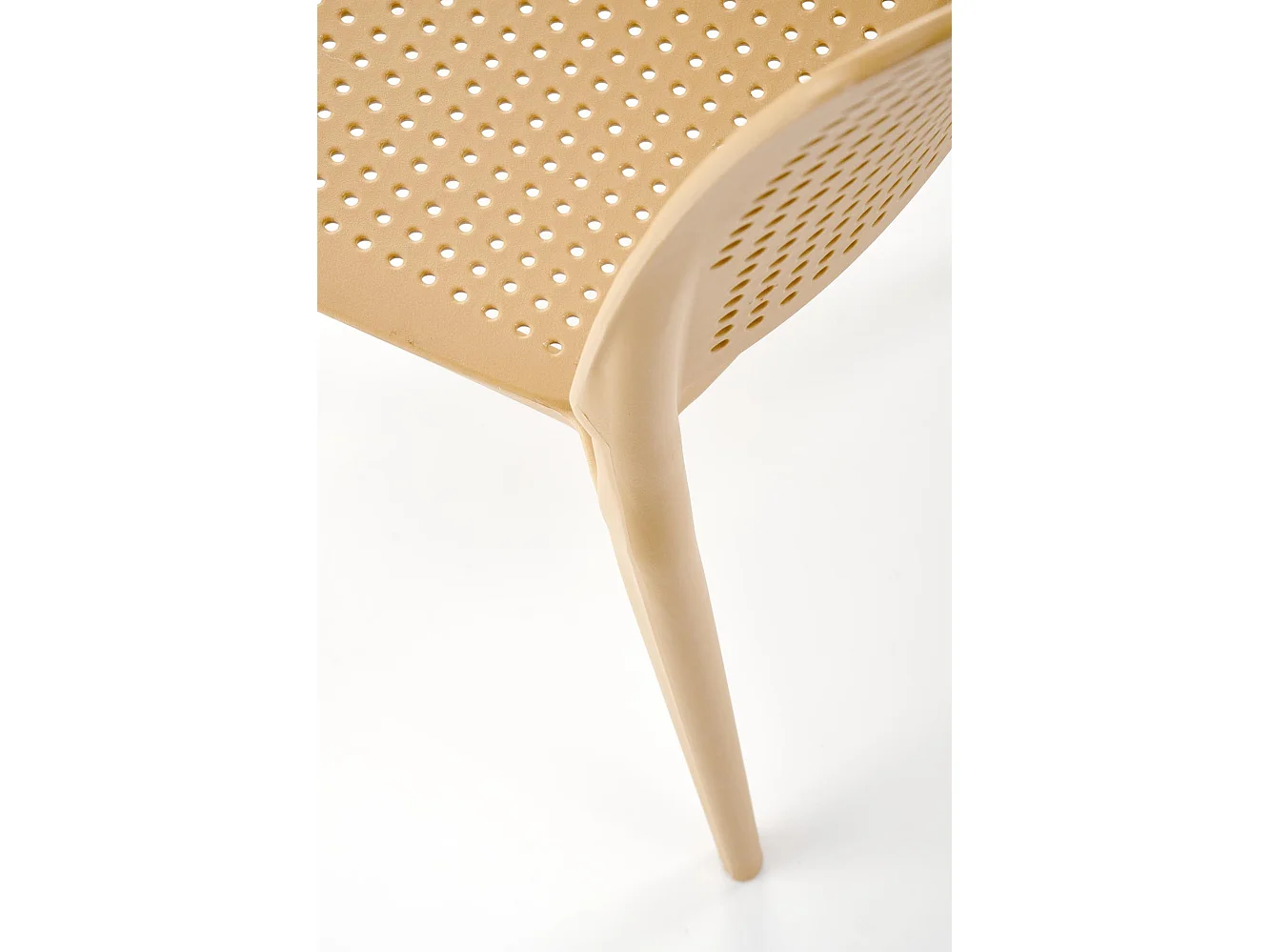 Silla de jardín naranja K514 de polipropileno resistente - Apilable - Para terraza y exterior