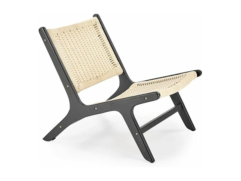 Fotel FODEN czarny/naturalny