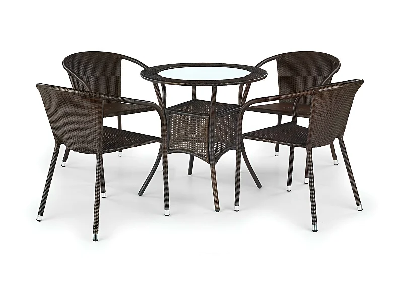 Table de jardin Midas/Rotin/Marron
