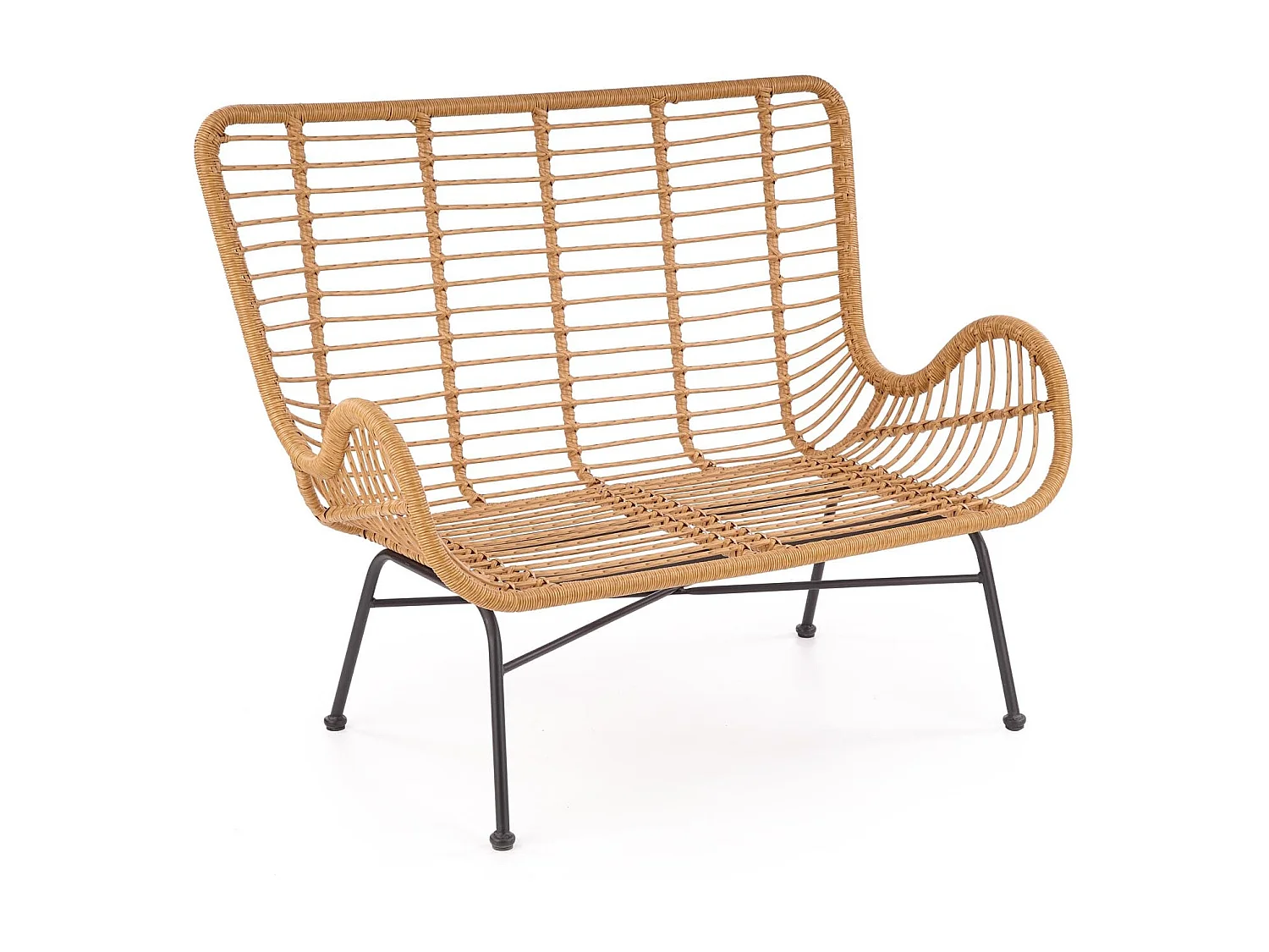 Canapé d'extérieur en rotin synthétique 96 x 45 cm