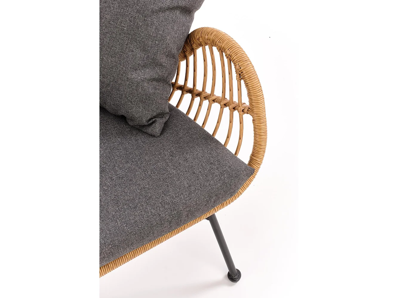 Canapé d'extérieur en rotin synthétique 96 x 45 cm