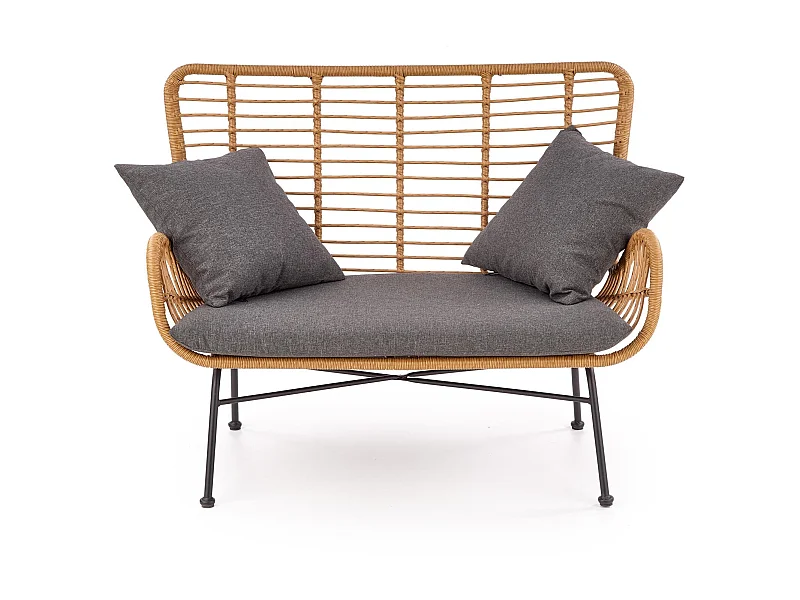 Canapé d'extérieur en rotin synthétique 96 x 45 cm