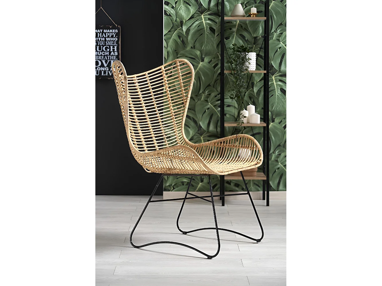 Fauteuil relax Indiana/Rotin/Beige