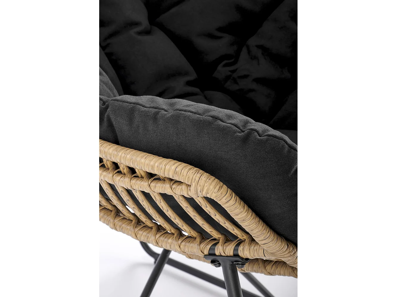 Fauteuil de jardin en rotin synthétique 81x45 cm