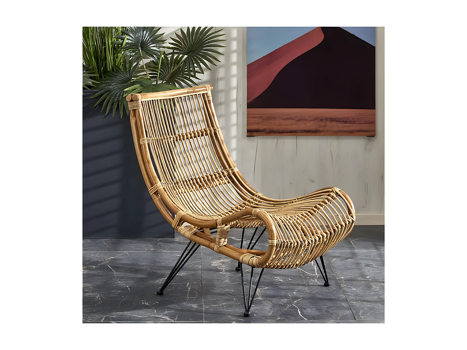 Relax Sessel Melodie/Rattan/Beige