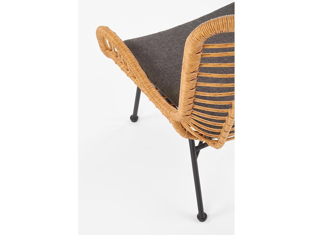 Synthetische rotin buitenligstoel 69x42 cm