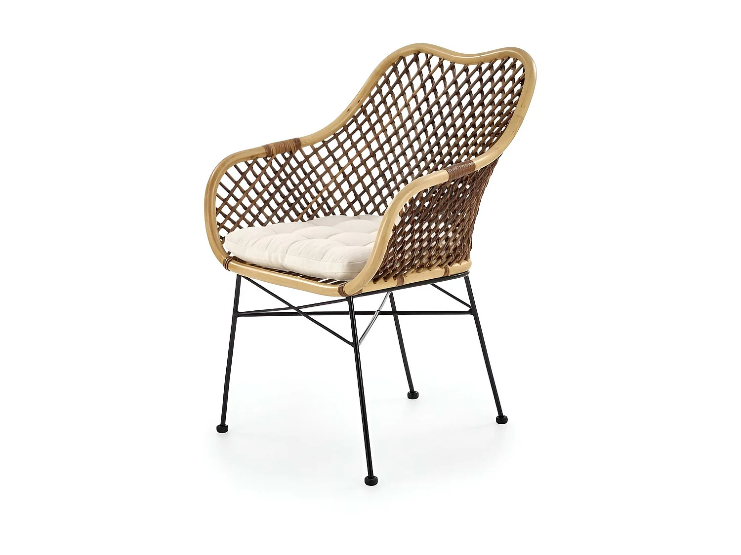 Fauteuil relax K336/Rotin/Beige&Marron