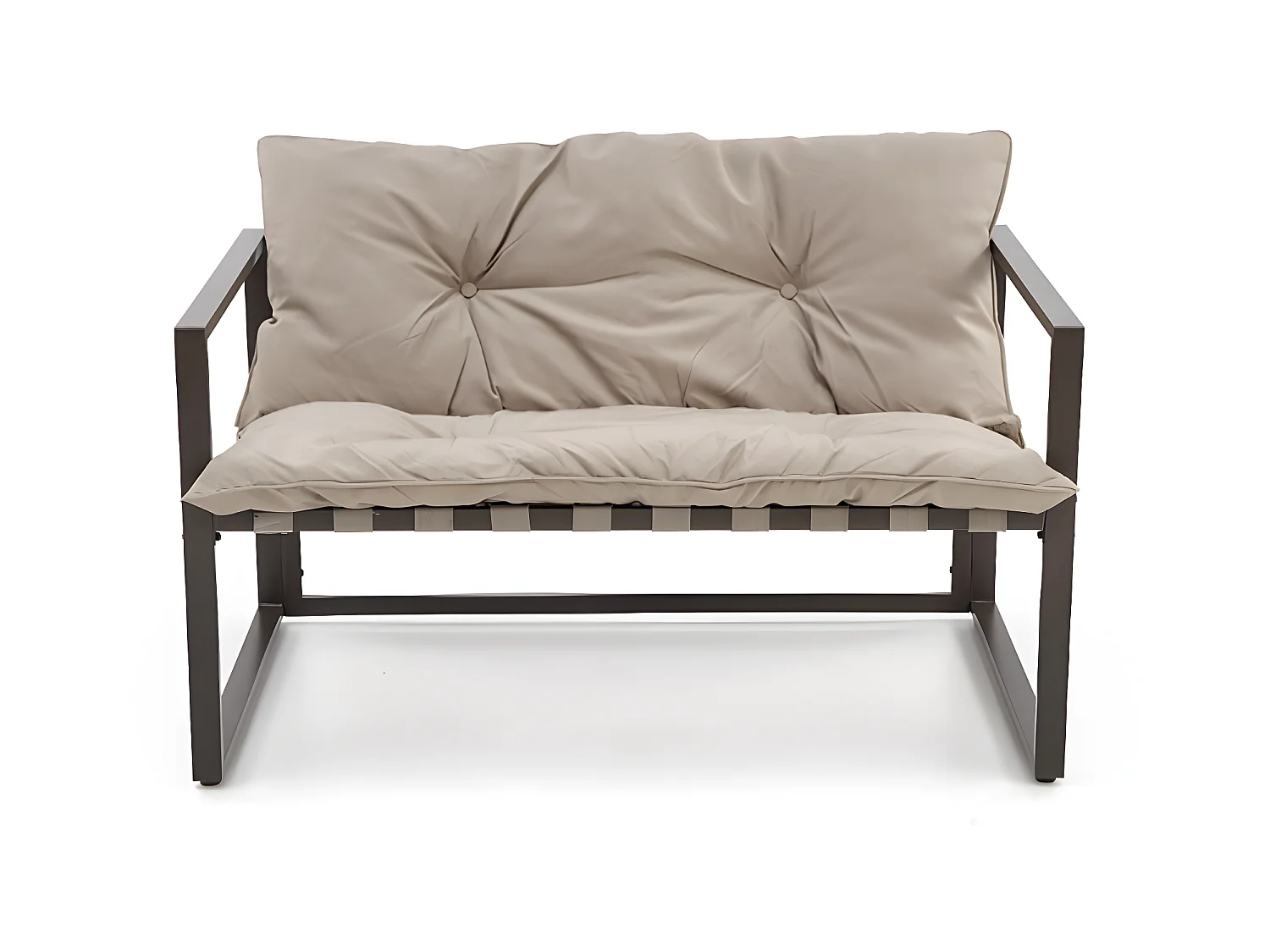 Salon de jardin Shark/Tissu&Métal/Marron