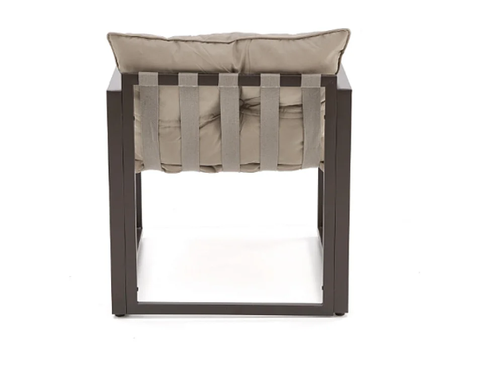 Salon de jardin Shark/Tissu&Métal/Marron