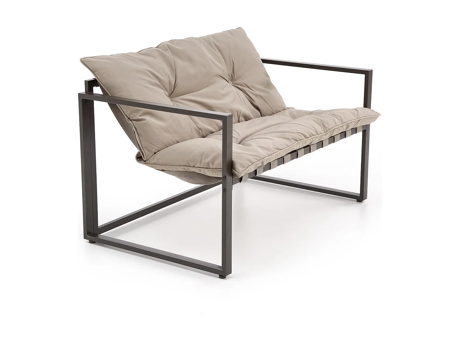 Salon de jardin Shark/Tissu&Métal/Marron