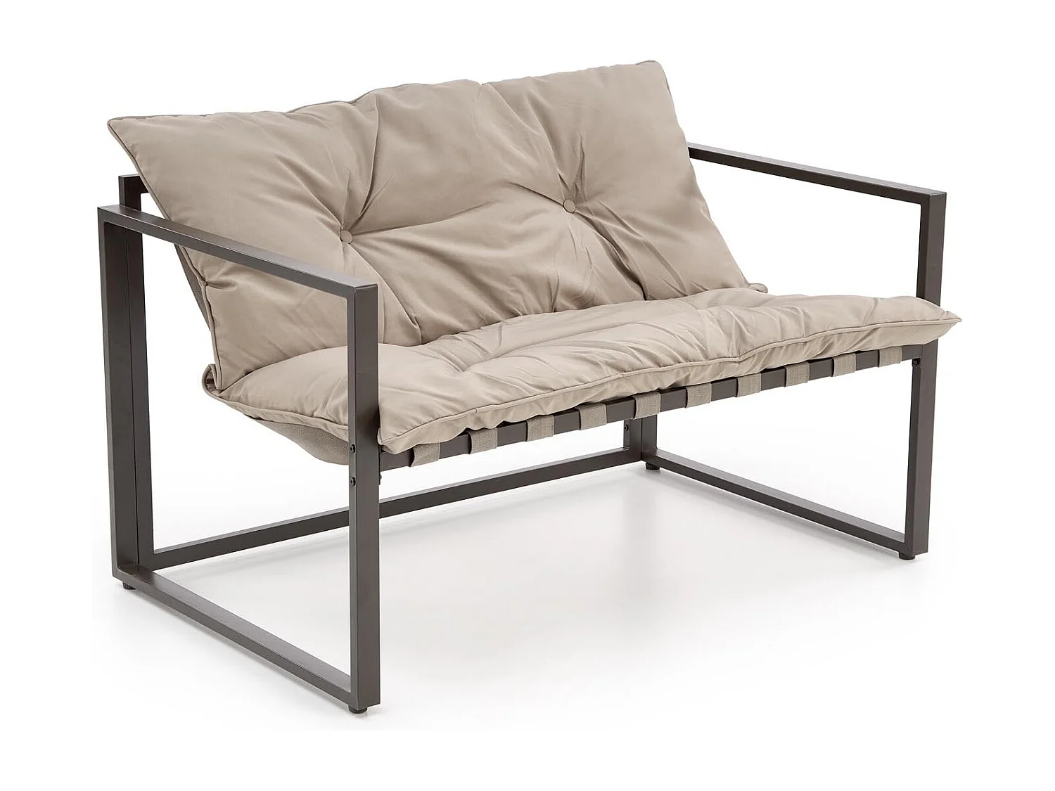 Salon de jardin Shark/Tissu&Métal/Marron