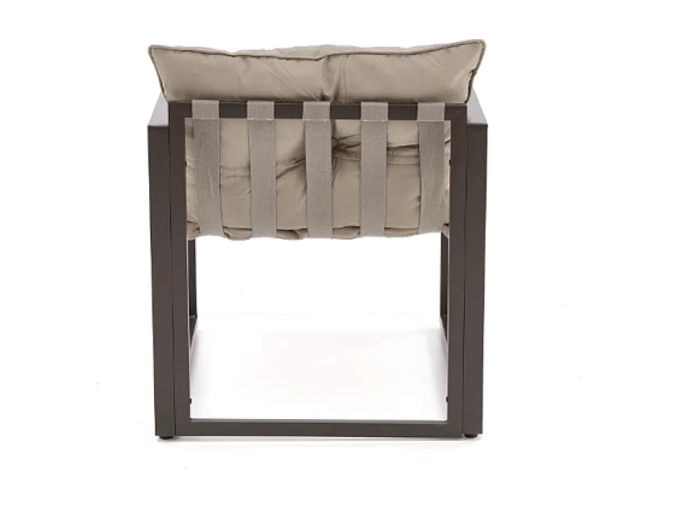 Salon de jardin Shark/Tissu&Métal/Marron