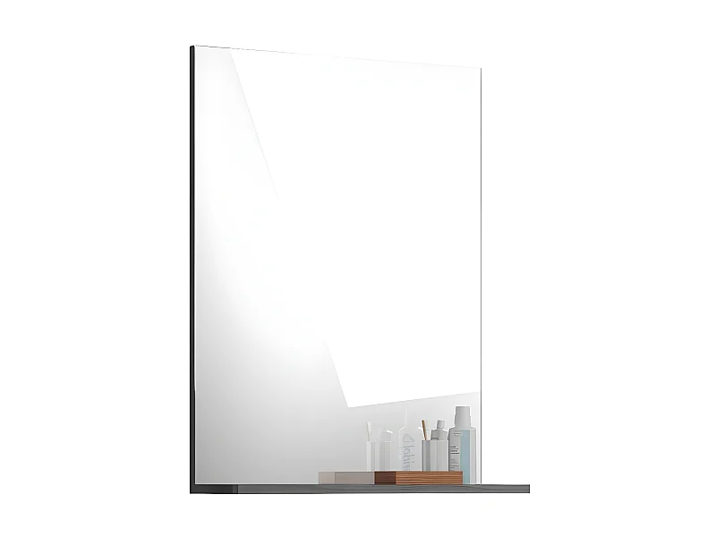 Scout miroir de salle de bain 60cm 1 tablette brillant blanc,enfumé.