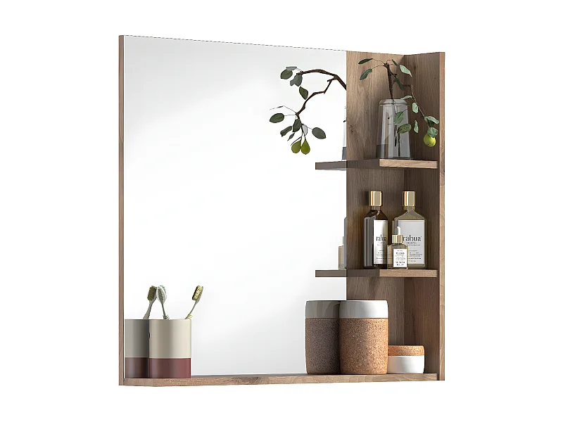 Mason spiegel bad 80cm 3 planken eik decor.