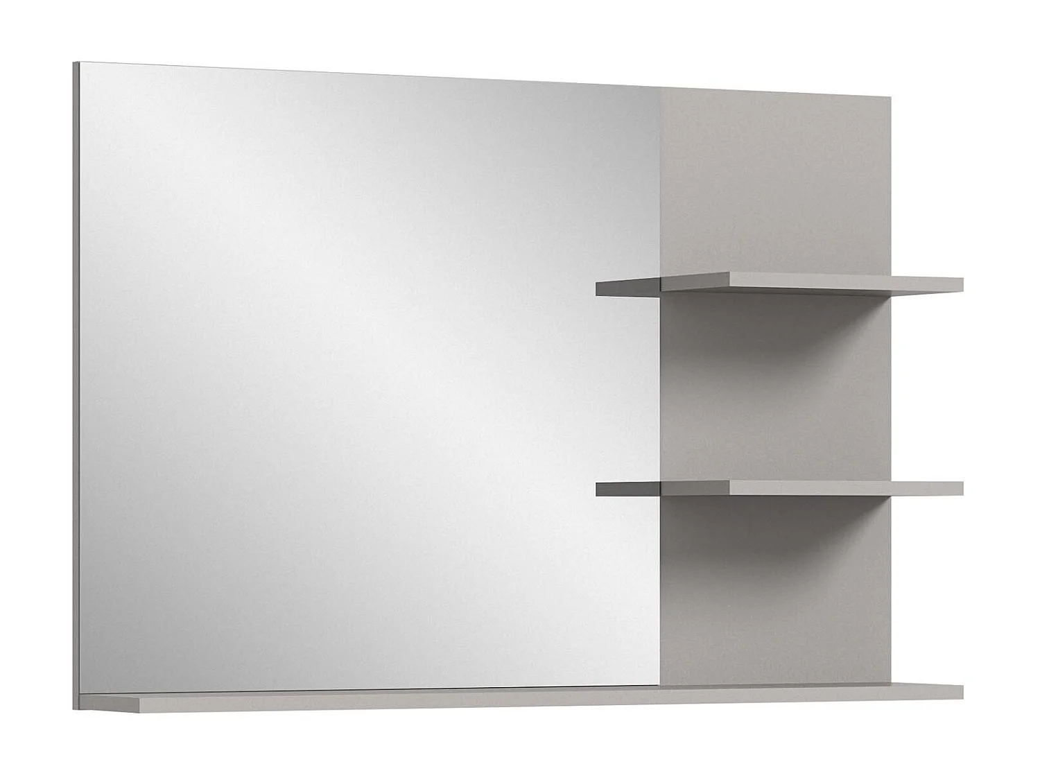 Jaru Bad Spiegel 100cm 3 Ablagen grau,schwarz.