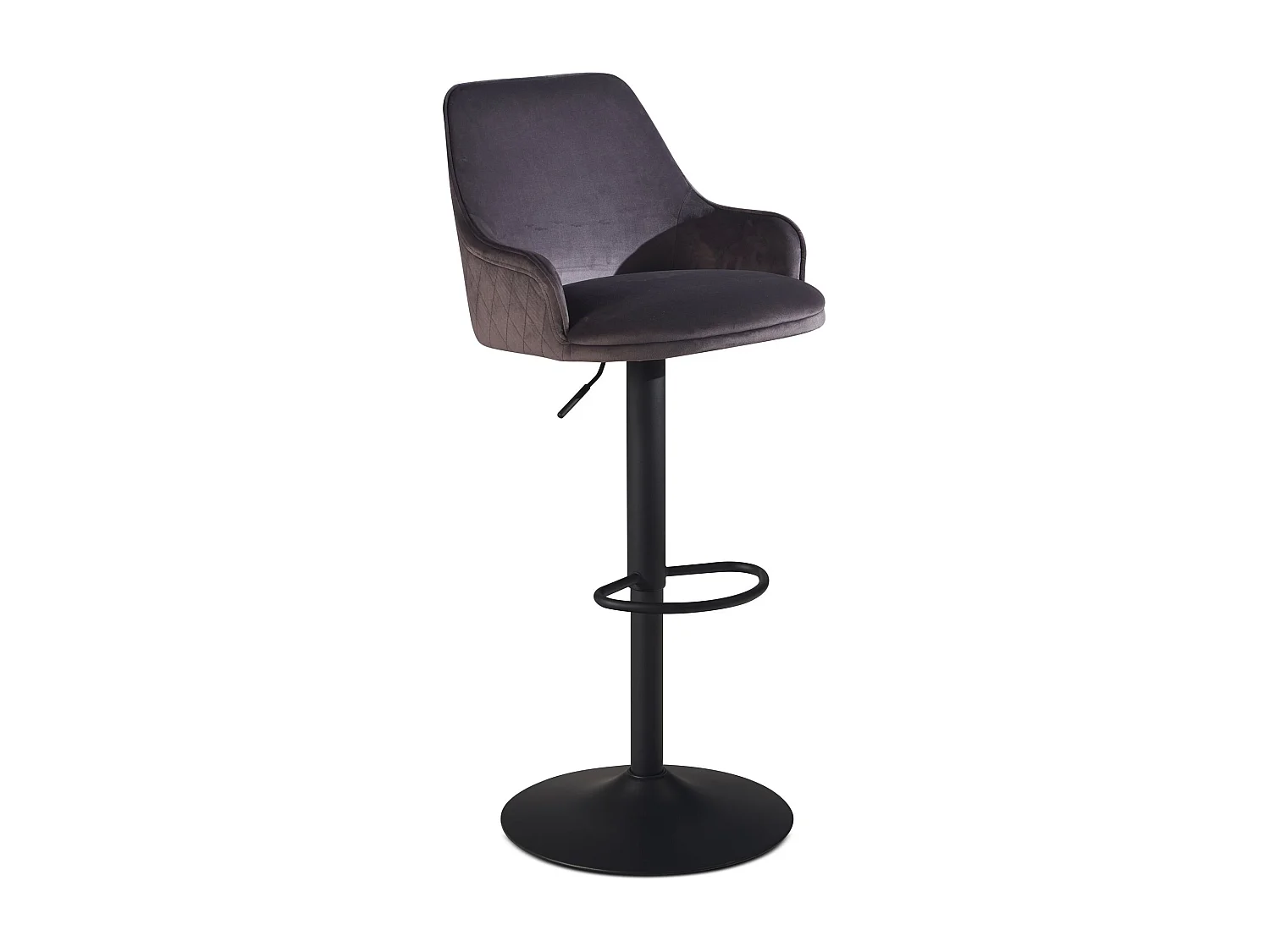 Tabouret de Bar Moderne Velours Chaise Fauteuil de Comptoir Moderne