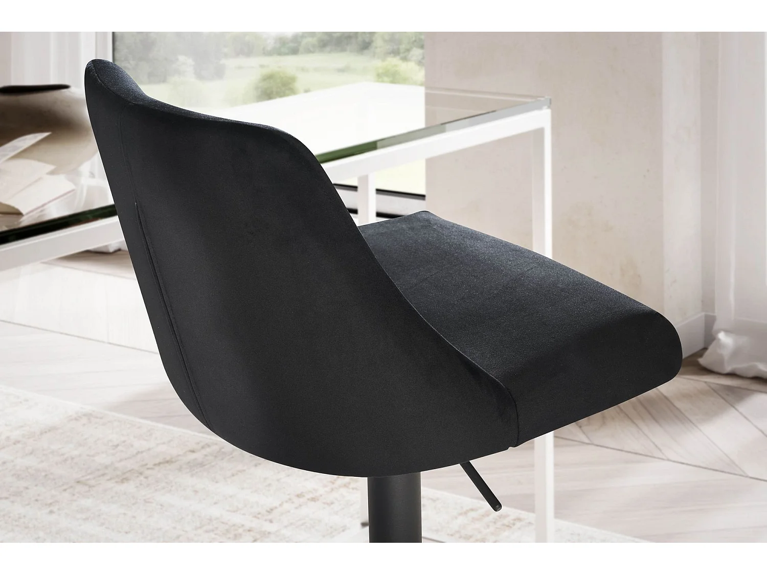 Sgabello da Bar Velluto Metallo Regolabile Sgabello da Cucina Tessuto