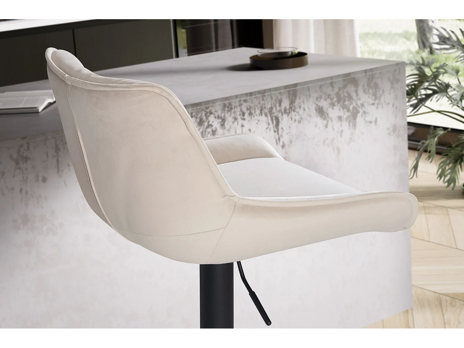 Sgabello da Bar Velluto Metallo Regolabile Sgabello da Cucina Tessuto