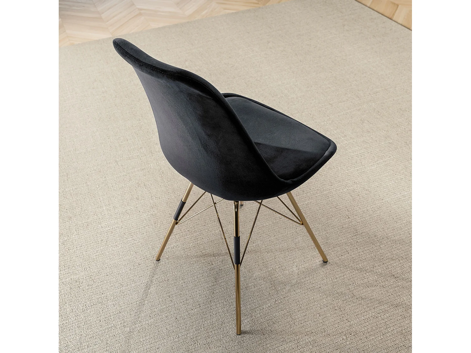 Ensemble de 2 Chaises de salle à manger Velours Chaises de Cuisine Tissu