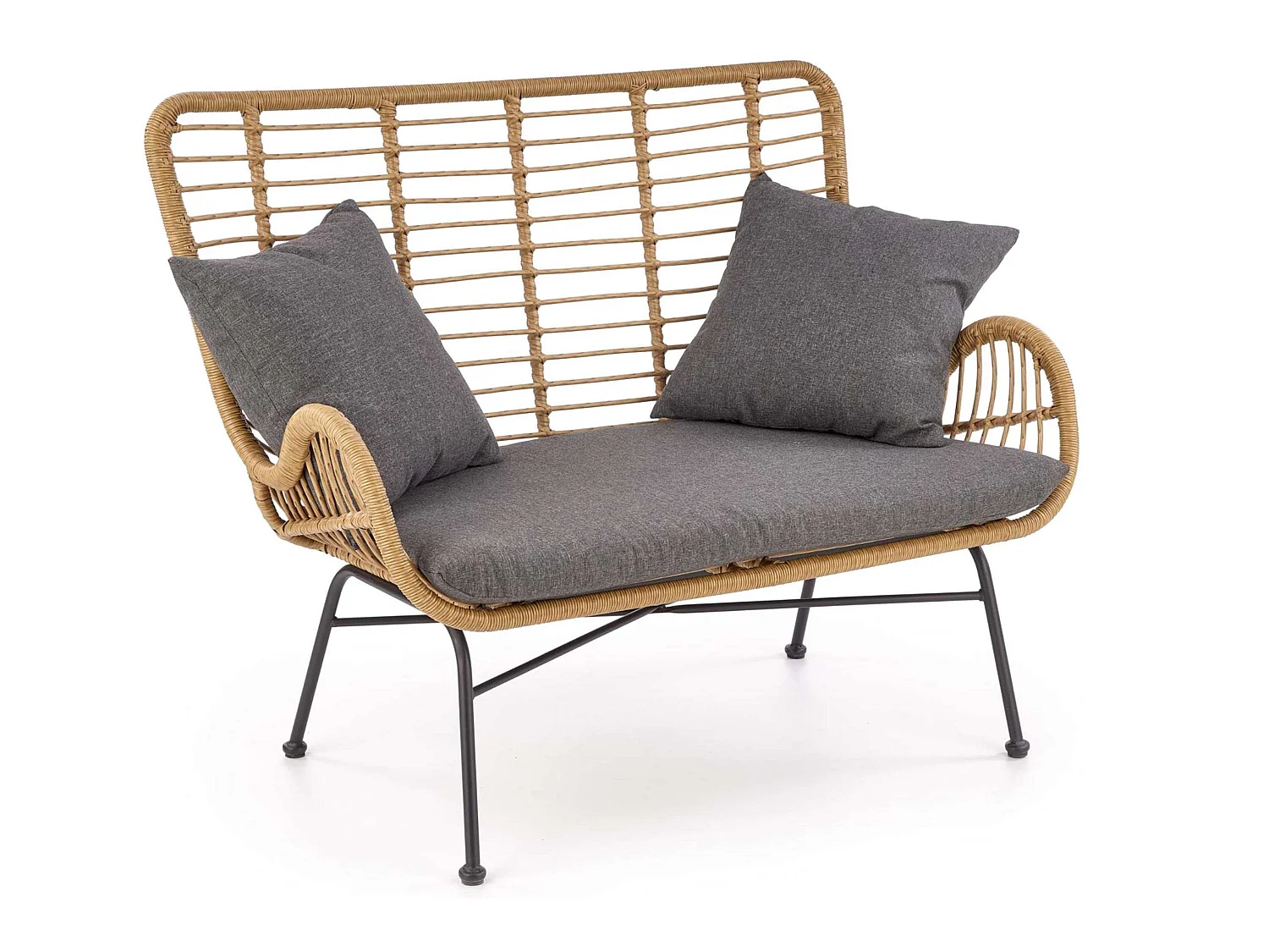Gartensofa - Boho - braun/grau - ABLA