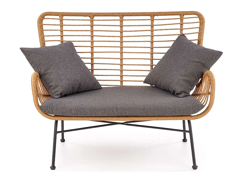 Gartensofa - Boho - braun/grau - ABLA