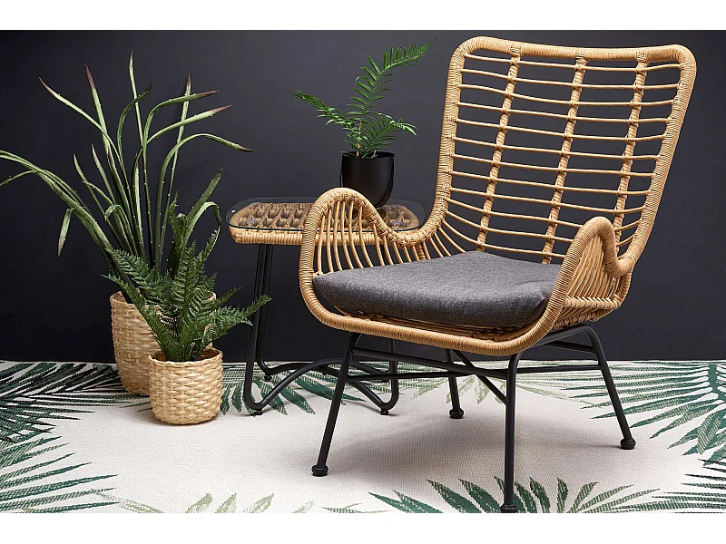 Gartensessel - Boho - braun/grau - ABLA