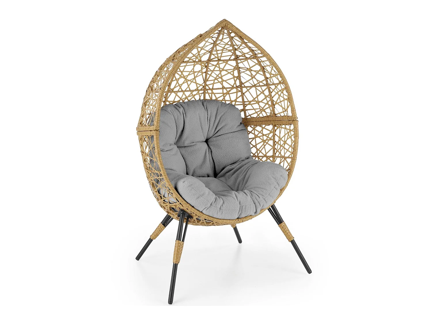 Gartenstuhl - Boho - beige/grau - ALYS