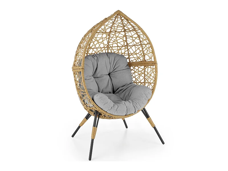 Gartenstuhl - Boho - beige/grau - ALYS