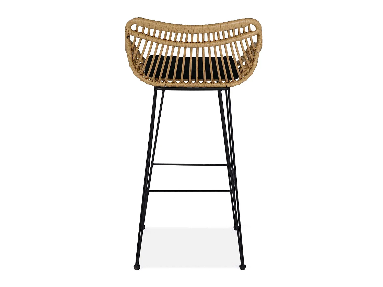 Hocker - Boho - schwarz/beige - BERIDIS