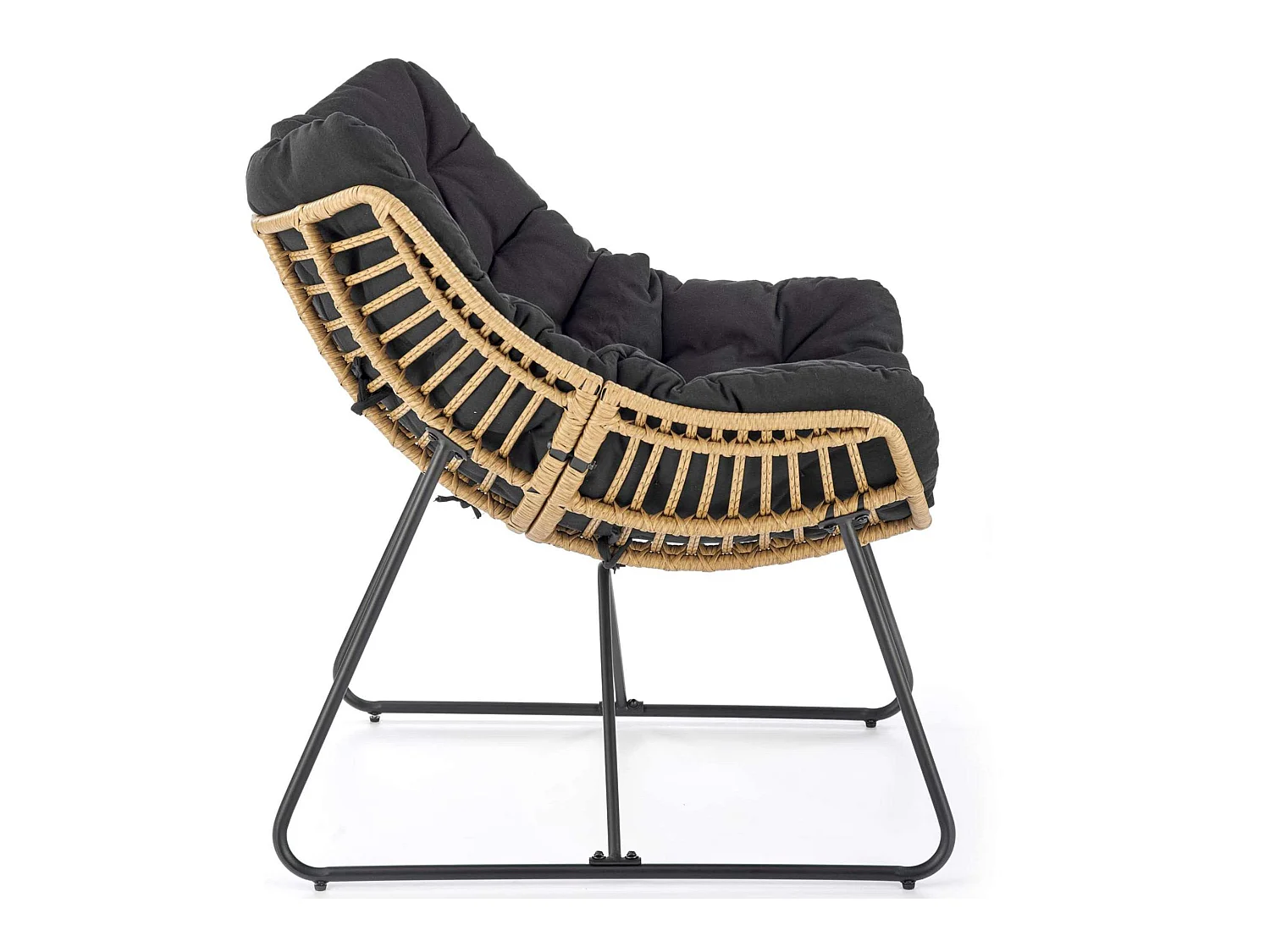 Sessel - Boho - beige/schwarz - BETTA