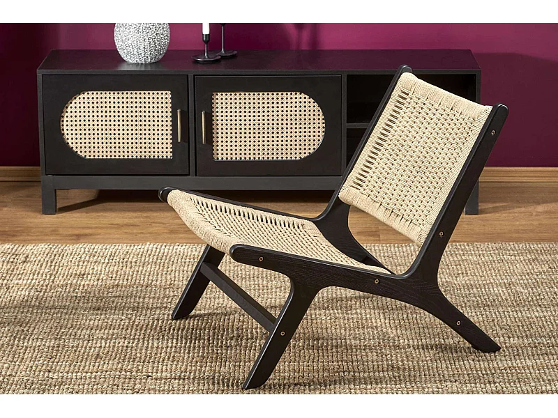 Sessel - Boho - beige/schwarz - CALLIPTE