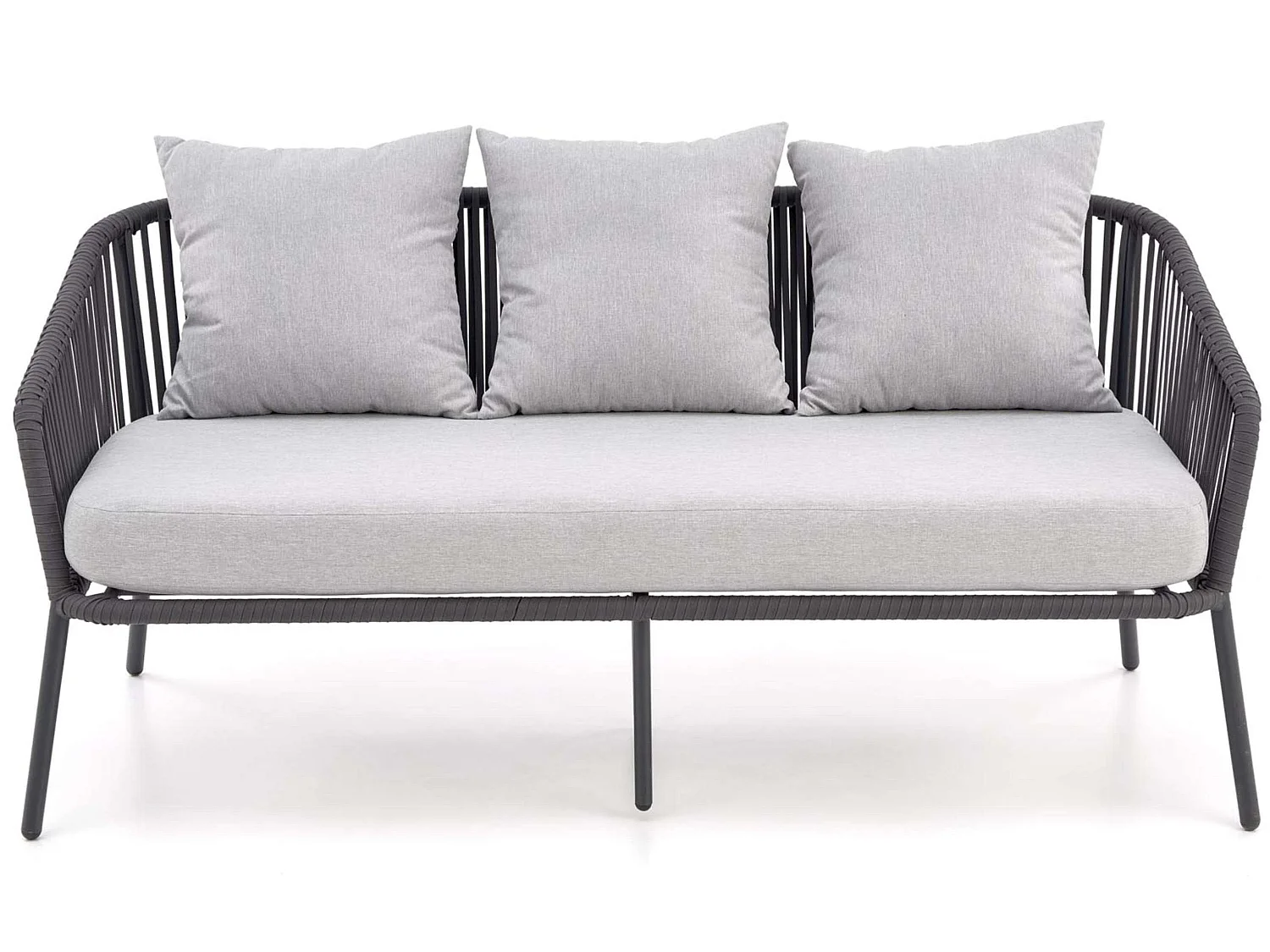 Gartengarnitur (2,1,1,1,st) - modern - dunkelgrau/hellgrau - BALANTIO