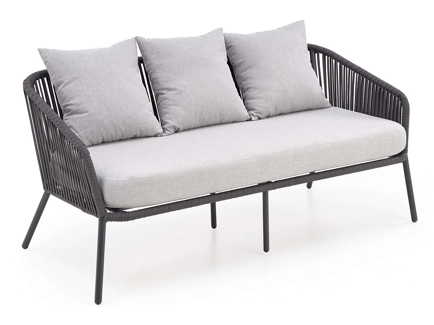 Gartengarnitur (2,1,1,1,st) - modern - dunkelgrau/hellgrau - BALANTIO