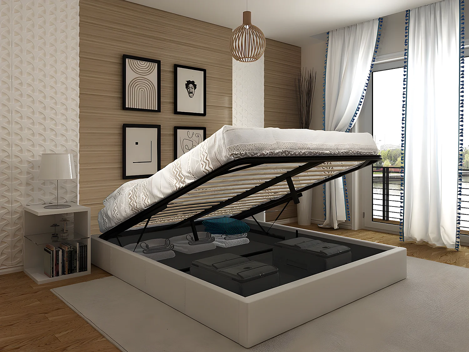 Sommier Home com Estrado Elevatório (Branco)(200×180)