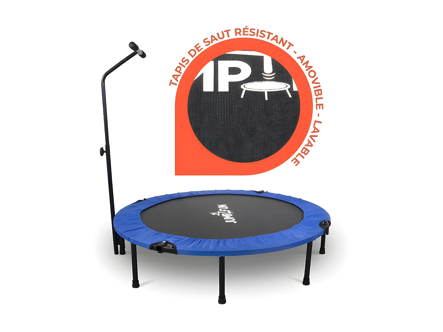 Mini Trampoline Fitness Jump4fun Pliable T-Bar - Ø122cm