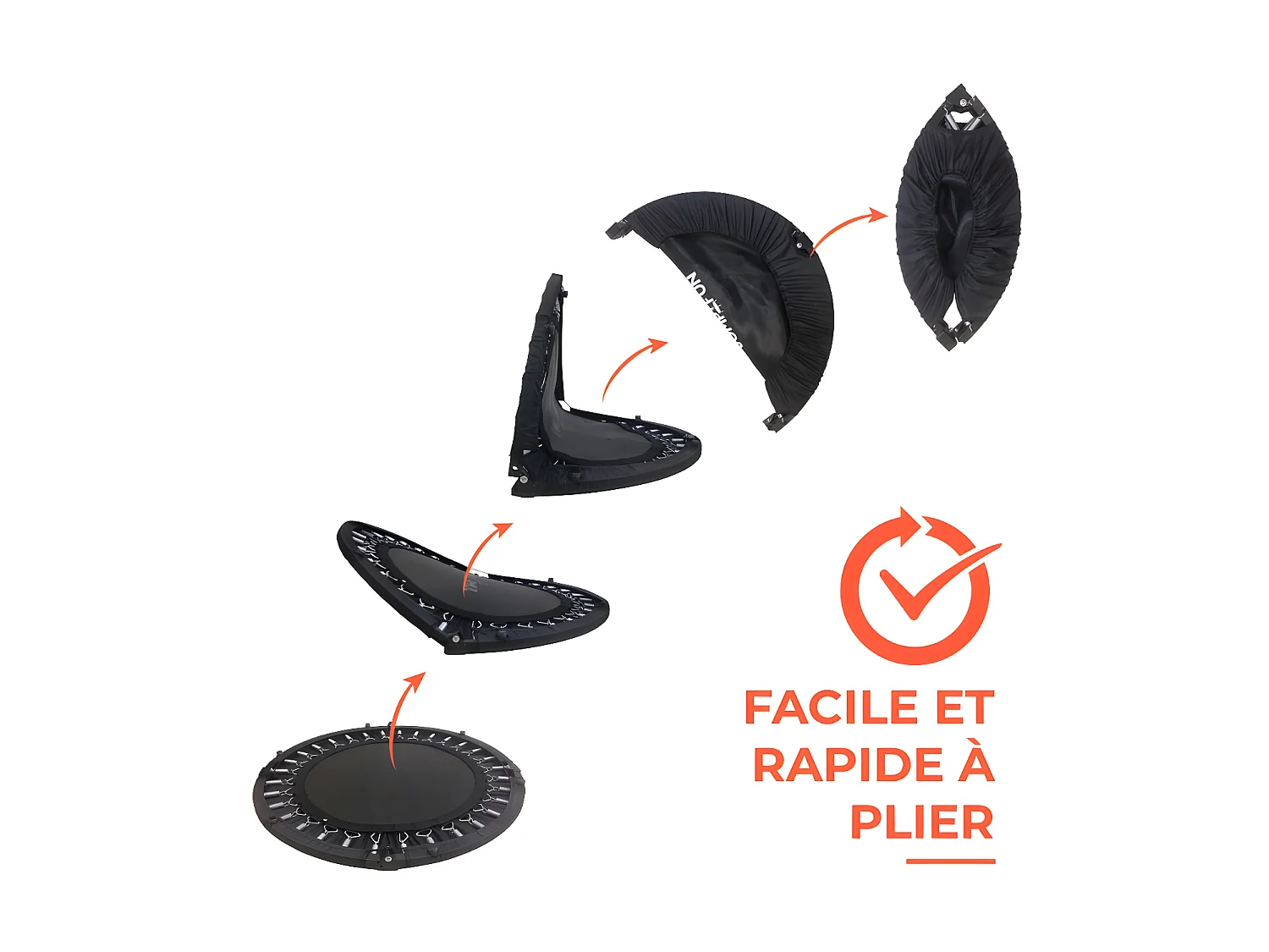 Mini Trampoline Fitness Jump4fun Pliable T-Bar - Ø122cm