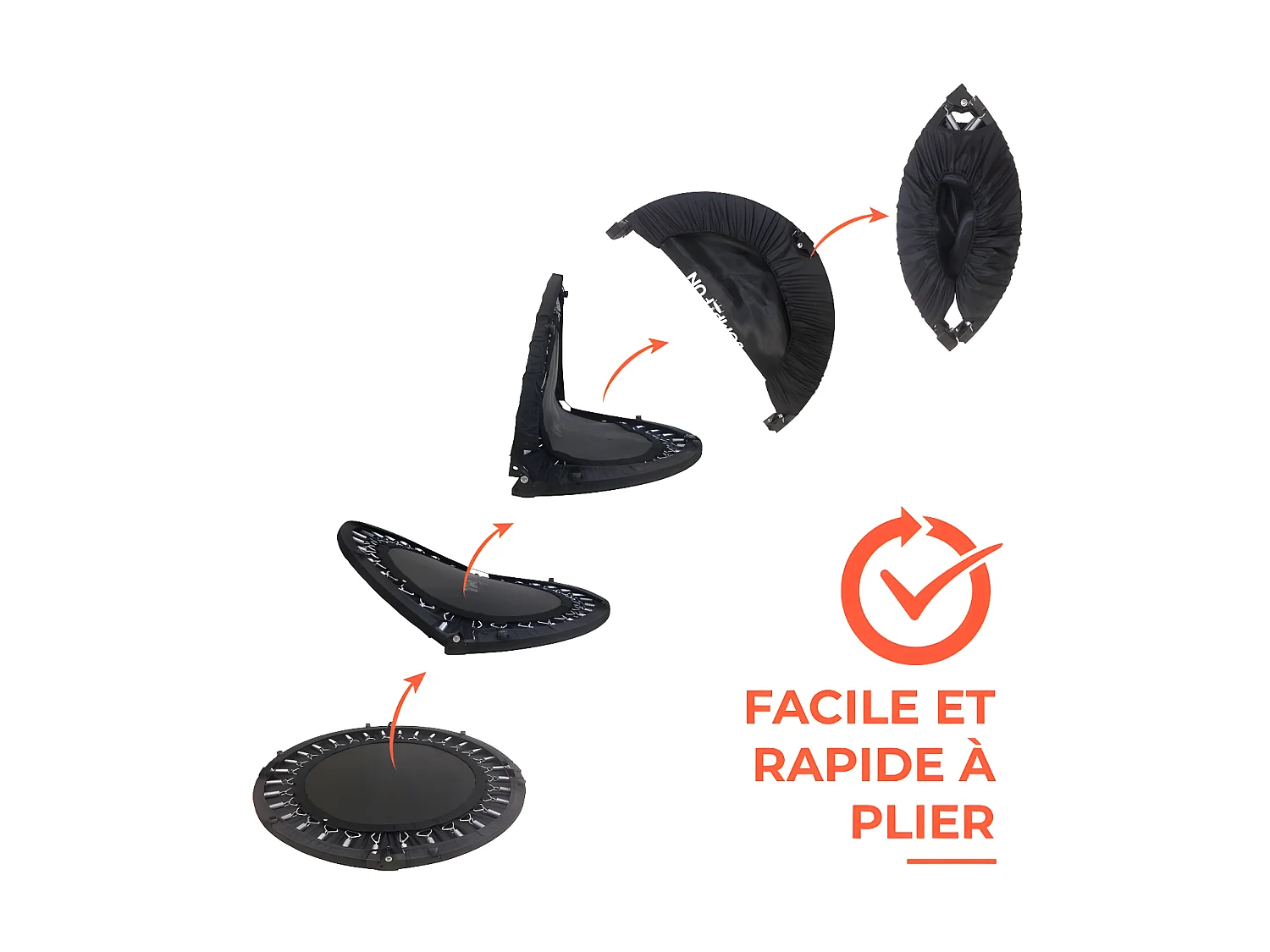 Mini Trampoline Fitness Jump4fun Pliable Double-Bar - Ø92cm