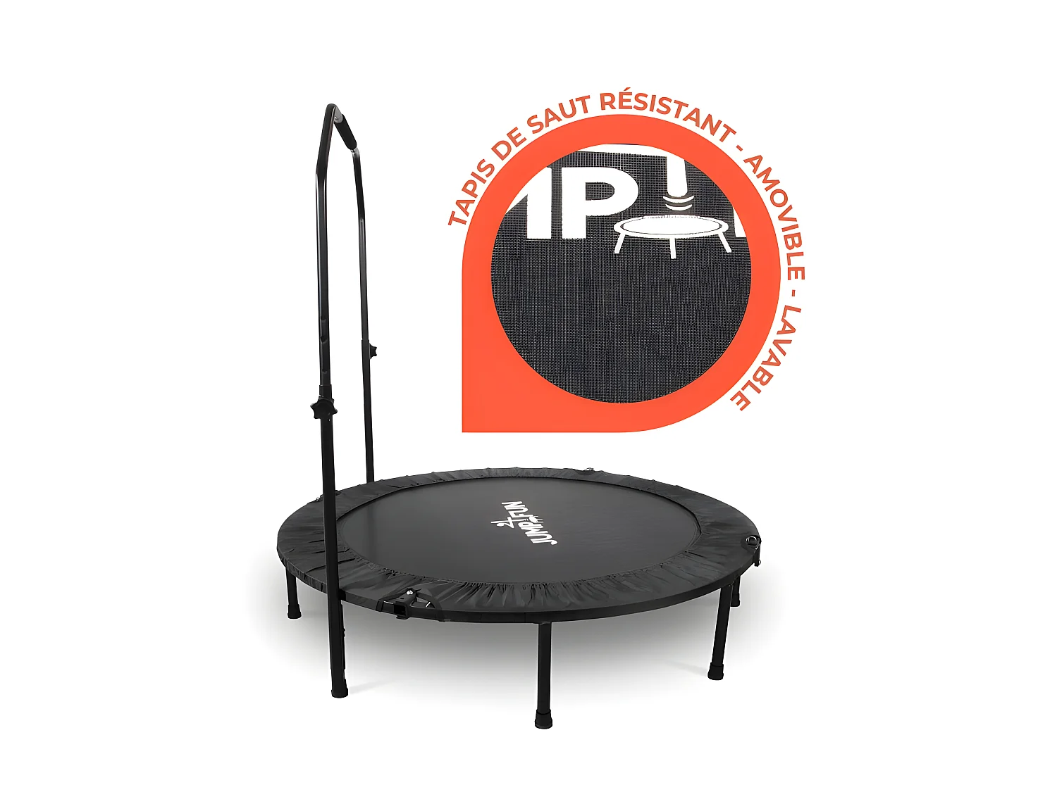 Mini Trampoline Fitness Jump4fun Pliable Double-Bar - Ø122cm
