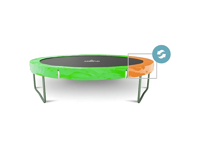 Coussin de protection des ressorts pour Trampoline, réversible orange / vert pomme : ø 6Ft