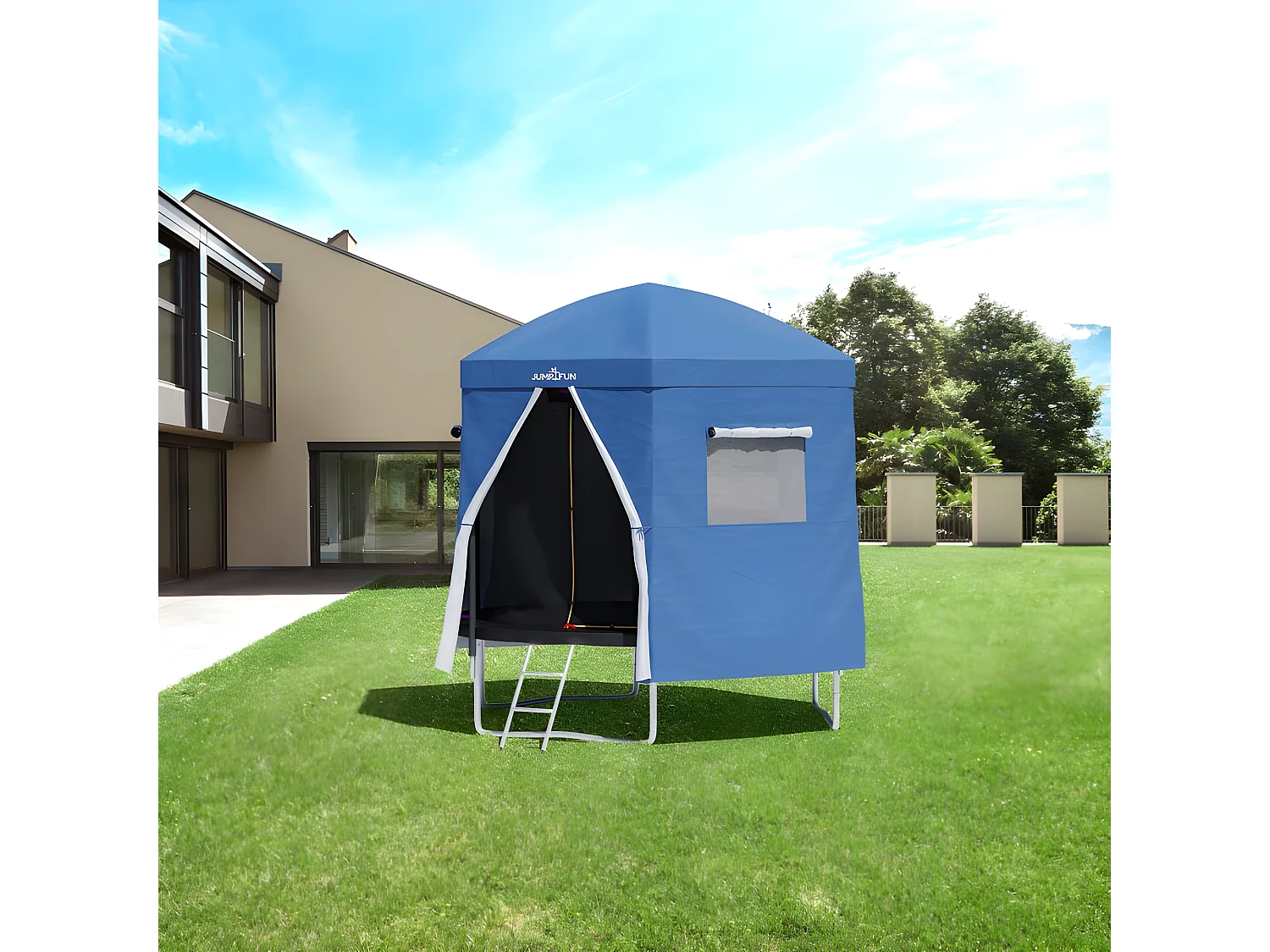 Tente cabane pour trampoline 10FT-305cm - Bleu