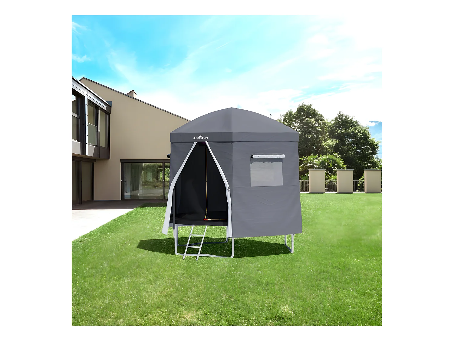 Tente cabane pour trampoline 10FT-305cm - Gris