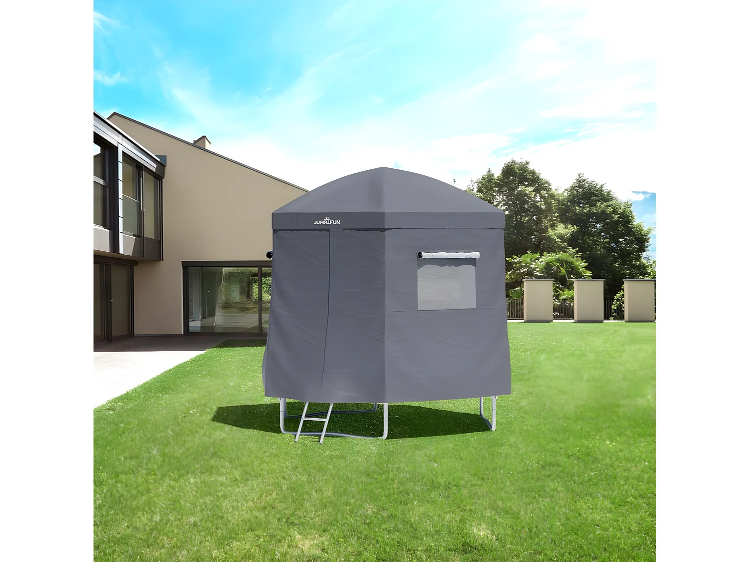 Tente cabane pour trampoline 10FT-305cm - Gris