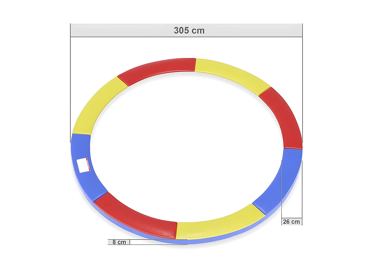Coussin de protection des ressorts pour trampoline 10FT-305cm - Multicolore