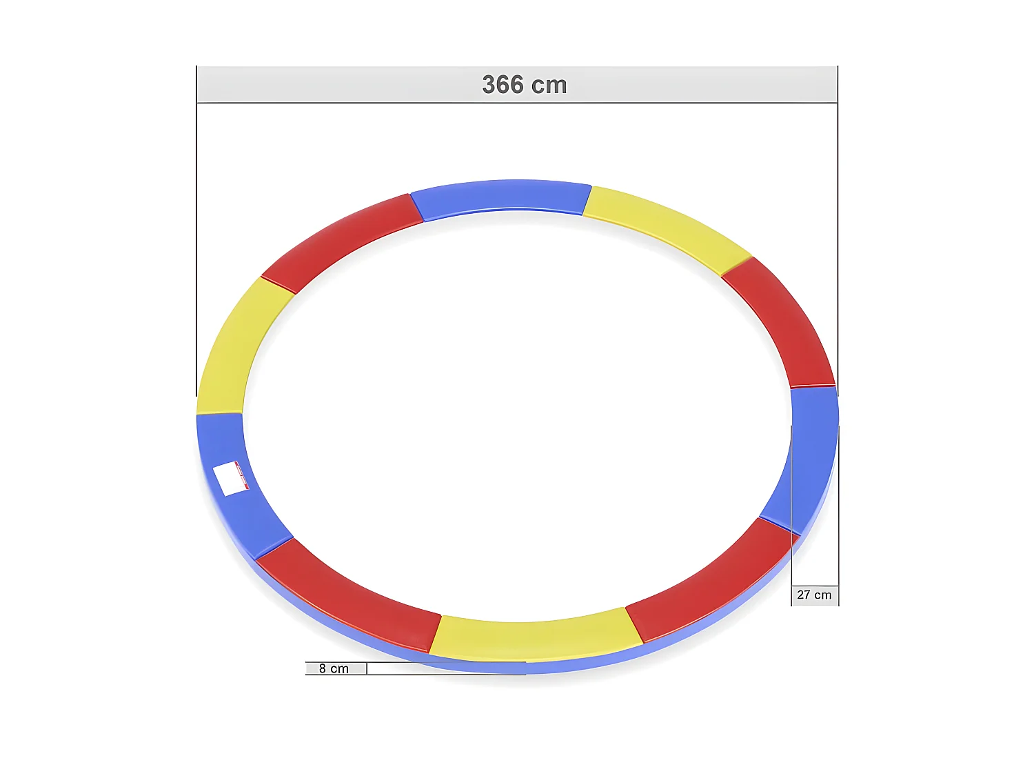 Coussin de protection des ressorts pour trampoline 12FT-366cm - Multicolore