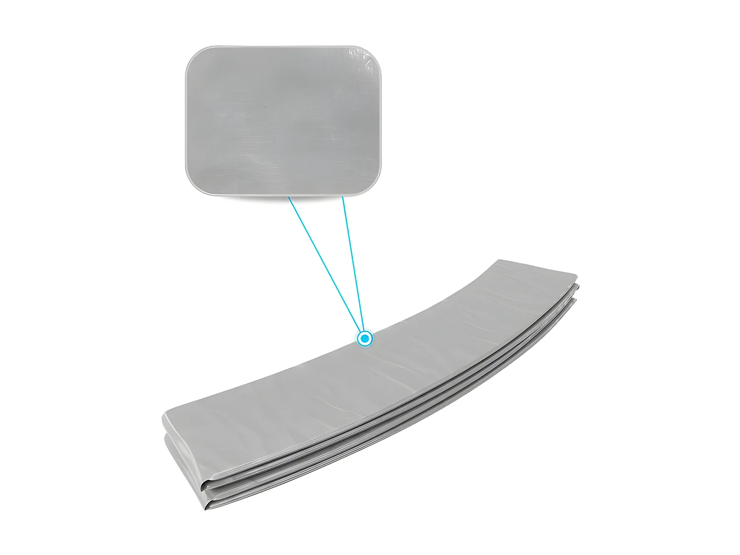 Coussin de protection des ressorts pour Trampoline 14Ft / 427 cm - Gris - PE