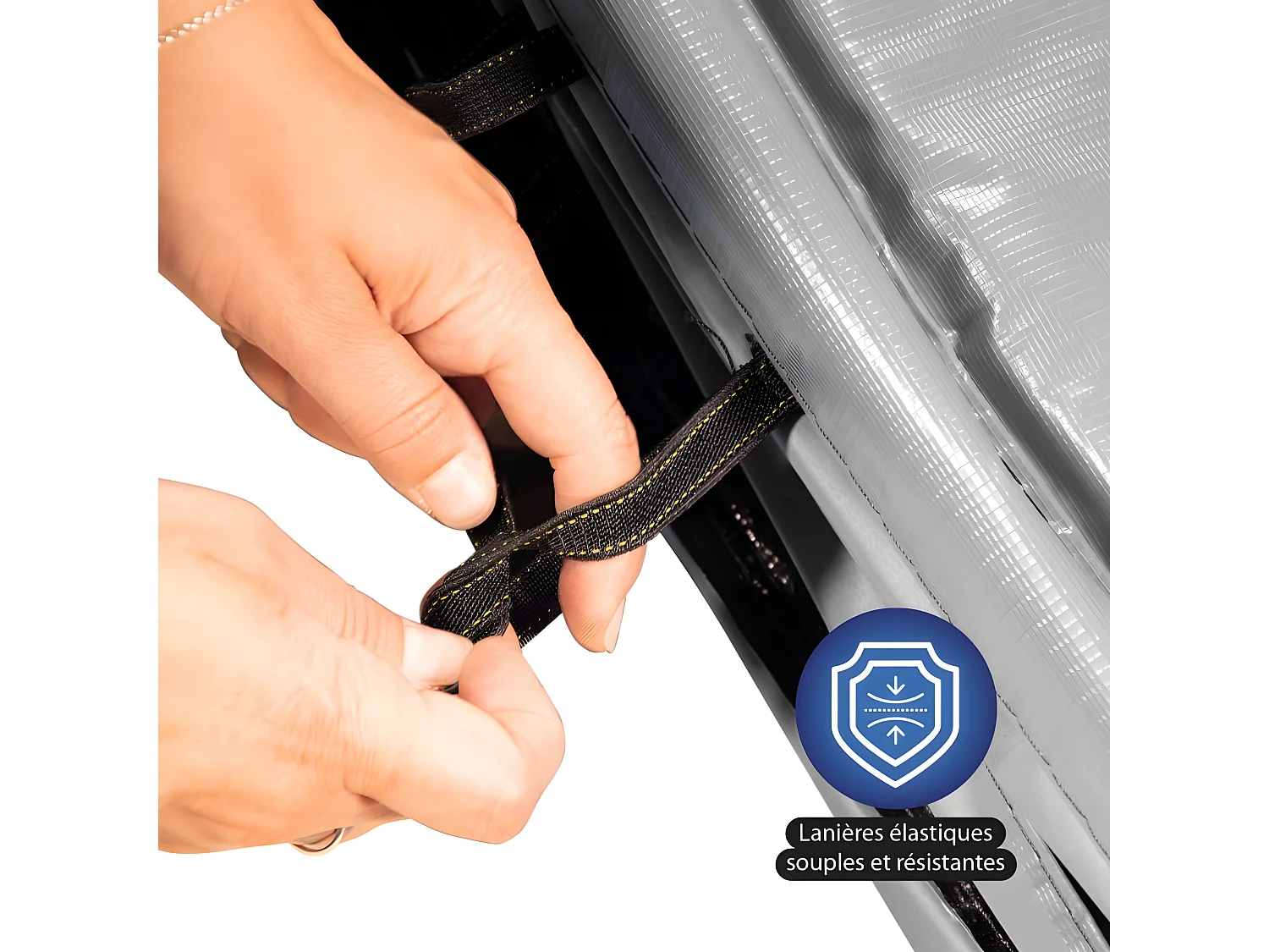 Coussin de protection des ressorts pour Trampoline 14Ft / 427 cm - Gris - PE