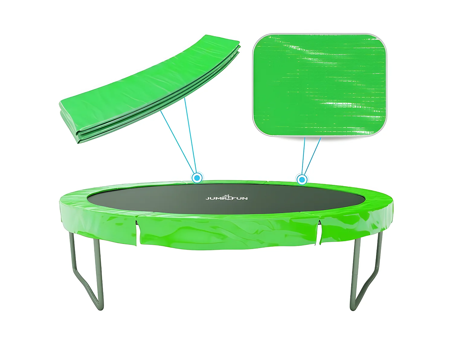 Coussin de protection des ressorts pour Trampoline 8FT ø244cm Universel Classique