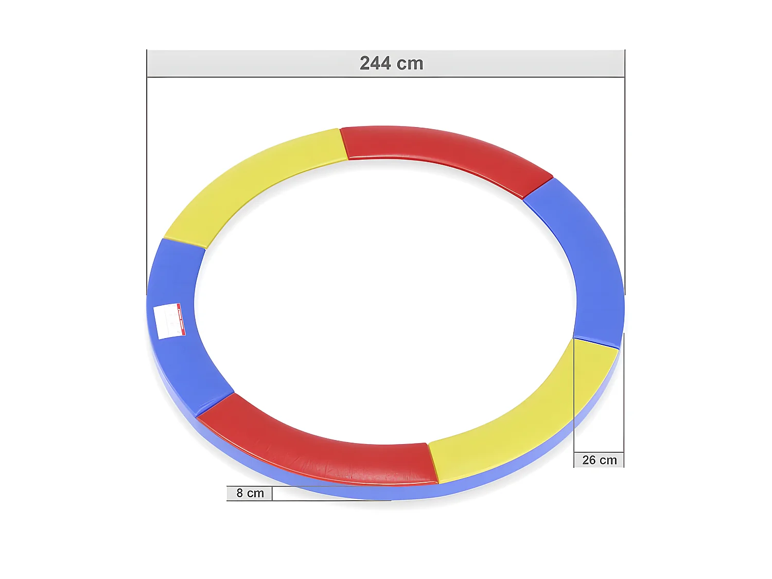 Coussin de protection des ressorts pour trampoline 8FT-244cm - Multicolore