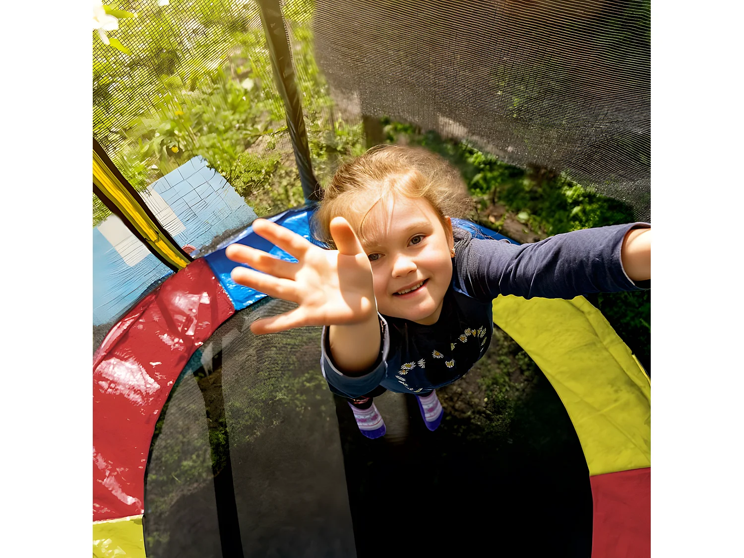 Coussin de protection des ressorts pour trampoline 8FT-244cm - Multicolore